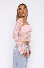 Sweet Lovin' Lace Top Set Baby Pink