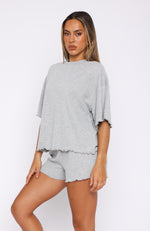 Tell You Everything Pyjama Top Grey Marle