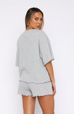 Tell You Everything Pyjama Top Grey Marle