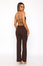 Not Nice Pants Chocolate Pinstripe