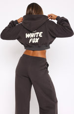 Offstage Cropped Zip Hoodie Shadow