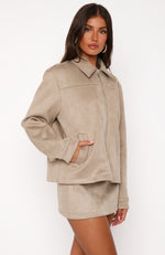 Like The Old Days Suede Jacket Sand