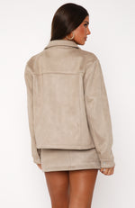 Like The Old Days Suede Jacket Sand