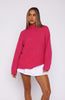 Everyone Wins Oversized Knit Sweater Hot Pink