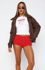 Take Over Control Booty Shorts Red