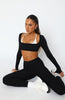 Thriving Long Sleeve Crop Black