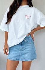 Show Me The World Oversized Tee White/Red