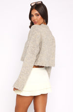 Going Through The Motions Knit Sweater Peppered Taupe