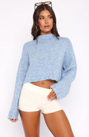 Going Through The Motions Knit Sweater Baby Blue