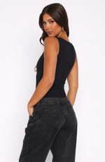 Let's Just Go Back Bodysuit Black
