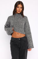 Going Through The Motions Knit Sweater Smokey Grey
