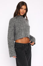 Going Through The Motions Knit Sweater Smokey Grey