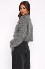 Going Through The Motions Knit Sweater Smokey Grey