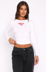 Young And Impatient Long Sleeve Baby Tee White