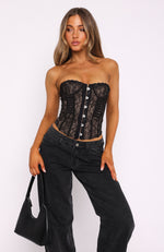 Girl In Mind Bustier Black