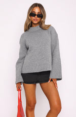 Winter's Chill Knit Sweater Grey