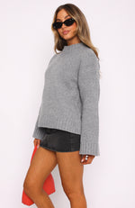 Winter's Chill Knit Sweater Grey