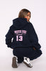 Out Of Line Oversized Hoodie Navy