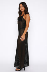 Love Her Style Knit Maxi Dress Black