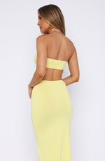 In Her Element Strapless Crop Buttercup