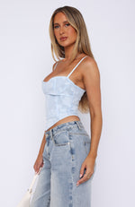 Broken Dreams Bustier Baby Blue