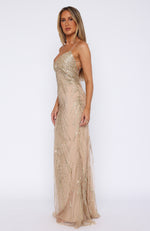 gold maxi dress australia BLAISE MAXI DRESS - GOLD