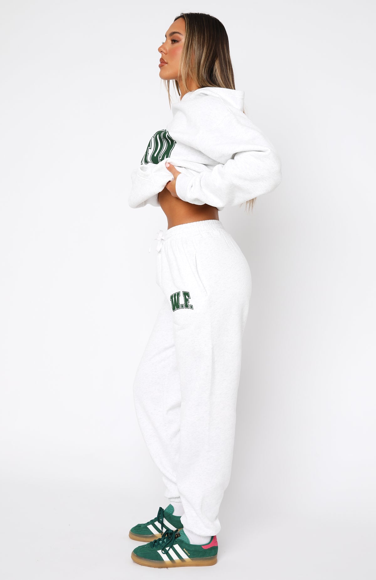 Decade Classics Varsity Sweatpants Grey Marle | White Fox Boutique