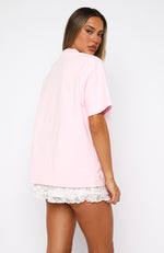 With Love & Romance Oversized Tee Baby Pink