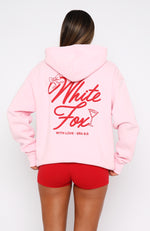 With Love & Kisses Oversized Hoodie Baby Pink