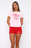 With Love & Kisses Relaxed Baby Tee Baby Pink