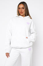 With Love For You Oversized Hoodie Grey Marle