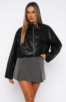 Tell Me Nothing PU Jacket Black