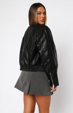 Tell Me Nothing PU Jacket Black