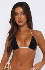 Golden Hour Bikini Top Black/White