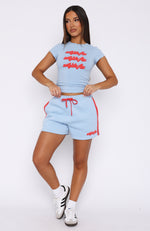 Make You Double Take Lounge Shorts Baby Blue