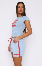 Make You Double Take Lounge Shorts Baby Blue