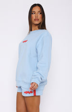 Make You Double Take Oversized Sweater Baby Blue