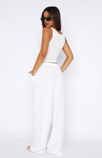 Live It Up Linen Pants White