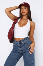 Have To Getaway Halter Top White