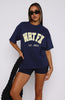 Give It Away Oversized Tee Navy