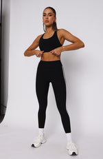 Core Workout High Waisted Leggings Black/White