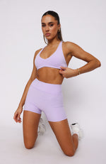 Keep Up High Waisted Shorts 4" Lilac