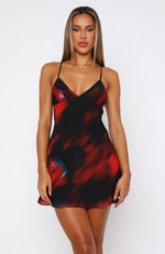 The Riviera Mini Dress Crimson Blur