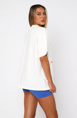 Summer Fun Oversized Tee White