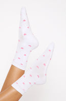 Lazy Days Socks White/Pink