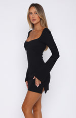The One I Need Long Sleeve Mini Dress Black