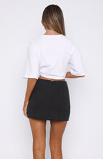 Socialite Mini Skirt Charcoal