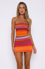 Mind Games Strapless Mini Dress Horizon Hues