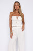 Secret Society Strapless Top White