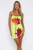 Maybe Later Mini Dress Lime Blossom